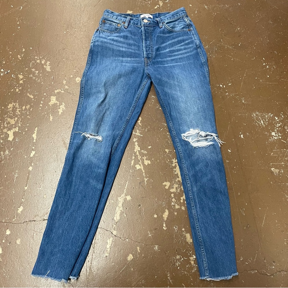Re/Done Blue Distressed Jeans